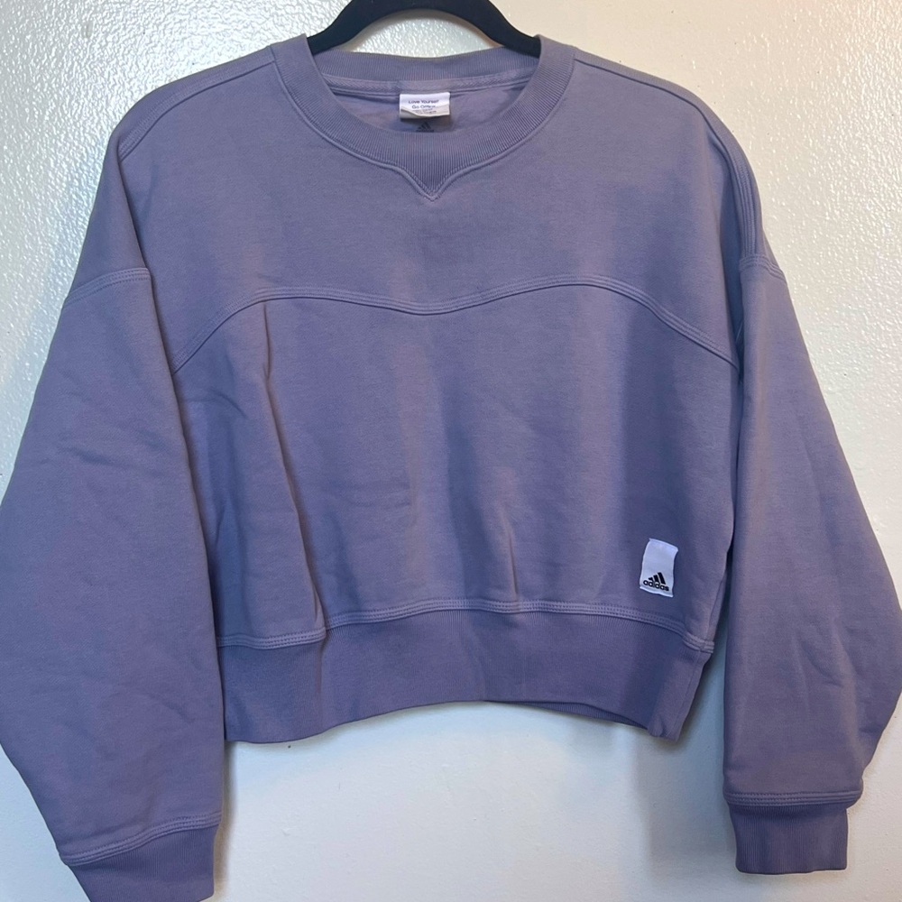 Adidas Women's Lavender Crew Neck Sweater